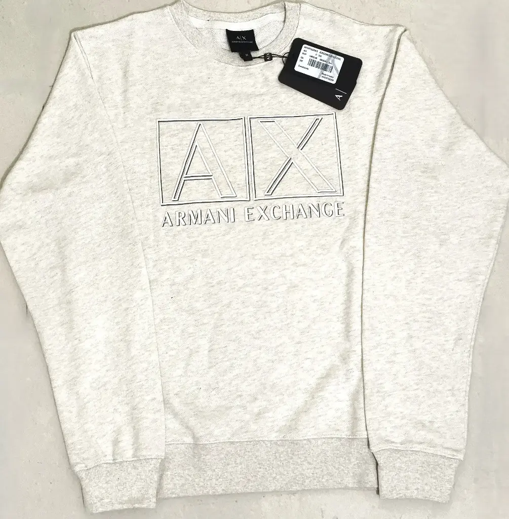 ARMANI EXCHANGE PREMIUM WHITE SWEATSHIRT